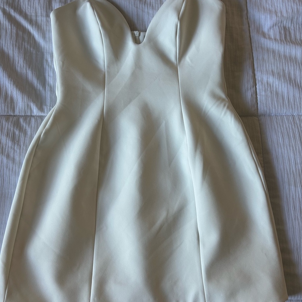 Zara  White Strapless Dress
